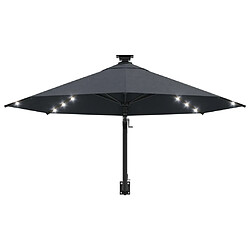 Acheter Maison Chic Parasol Jardin | Parasol mural avec mat métallique et LED 300 cm Anthracite - GKD28375