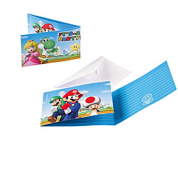 8 CARTES D'INVITATION ET ENVELOPPES SUPER MARIO ?