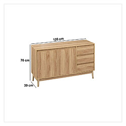 Avis Five Simply Smart Buffet 2 portes et 3 tiroirs Liam en bois - Marron