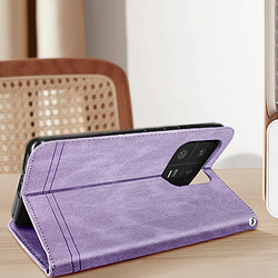 Acheter Avizar Étui Pour Xiaomi 13 Pro portefeuille languette magnétique avec cordon Violet