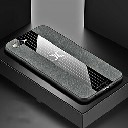 Wewoo Coque Souple Pour OPPO K1 / R15X XINLI tissu de couture Antichoc TPU Housse de protection Gris