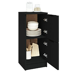 Avis vidaXL Buffets 2 pcs noir 30x30x70 cm bois d'ingénierie