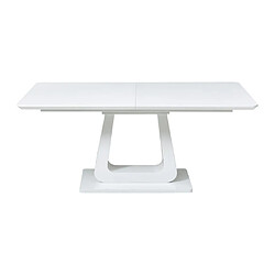 Acheter Vente-Unique Table à manger extensible 6 à 8 personnes en MDF - Blanc laqué - LAZINEO