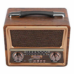 Universal Radio 3 bandes Radio réglable FM/AM/SW Haut-parleur Bluetooth portable en bois Radio rechargeable 110/220V |