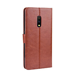 Avis Wewoo Housse Coque en cuir à rabat horizontal Texture rétro Crazy Horse pour OPPO Realme X / OPPO K3avec porte-carte et fentes cartes et cadre photo Marron