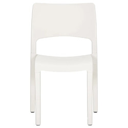 Avis vidaXL Chaises de jardin lot de 2 Blanc Polypropylène