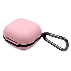 Coque en silicone avec boucle anti-perte rose pour votre Samsung Galaxy Buds Live