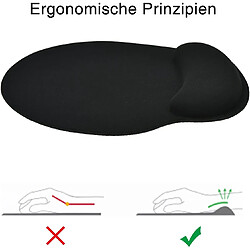 Mauspads ergonomiques mit handgelenkauflage | Mauspad mit Handauflage| Anti-Sehnenscheidenprobleme für Büro, Haus, Studium, Computerspiele