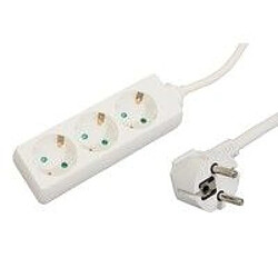 Disney 3-way Schuko Socket 3M White Without ON/OFF Switch, with child protection