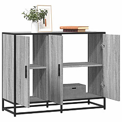 vidaXL Buffet sonoma gris 94x35x76 cm bois d'ingénierie