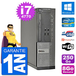 PC Dell Optiplex 3020 SFF i7-4770 RAM 8Go Disque Dur 250Go Windows 10 Wifi - Occasion