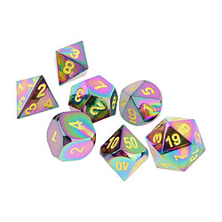 Avis Ensemble de 7 pièces en alliage de zinc arc-en-ciel à fond recourbé pour le jeu de cartes sur carte no 3