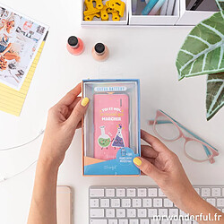 Acheter SANAG Powerbank 4000Mah De La Marque Mr. Wonderful Avec Illustration Et Texte En Français Sur Fond Rose. Capacité De 2 À 3 Charges