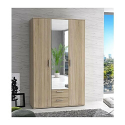 FINLANDEK Armoire de chambre SELKEA style contemporain decor chene sonoma - L 121 cm