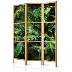 Decoshop26 Paravent japonais 3 panneaux séparateur de pièce impression sur toile intissée - Jungle ensoleillée I 135x161 cm 11_0012588