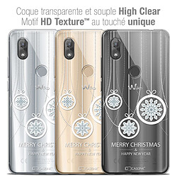 Caseink Coque Housse Etui Wiko View 2 (6.0 ) [Crystal Gel HD Collection Noël 2017 Design Christmas Balls - Souple - Ultra Fin - Imprimé en France]