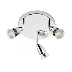 Endon Plafonnier Spot Amalfi 3 ampoules Acier Chrome