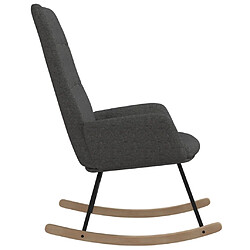 Avis vidaXL Chaise à bascule Gris clair Tissu