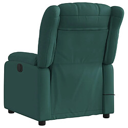 Avis vidaXL Fauteuil de massage inclinable électrique Vert foncé Tissu