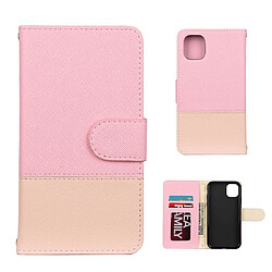 Wewoo Coque Pour iPhone 11 Pro Étui en cuir avec rabat couleur support et cadre photo emplacements cartes et portefeuille rose