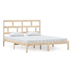 vidaXL Cadre de lit sans matelas bois massif 160x200 cm