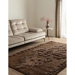 Hadorn Tapis shaggy 185x125 marron foncé Thun Scutum