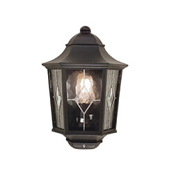 Elstead Lighting Applique murale extérieur Norfolk Noir Coloris : Noir Nombre d'ampoules : 1 Type d'ampoule : E27 Puissance max par ampoule (W) : 100 Ampoules incluses : Non IP : 44 Hauteur en Cm : 35.9 Largeur en Cm : 25.7 Projecti