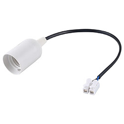 Wewoo Support de culot de lampe E27 avec câble de fil électriquelongueur de câble 28 cm blanc