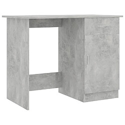 Maison Chic Bureau,Table de travail pour chambre Gris béton 100 x 50 x 76 cm Aggloméré -GKD47325