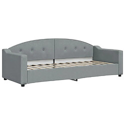 vidaXL Lit de repos sans matelas gris clair 80x200 cm tissu