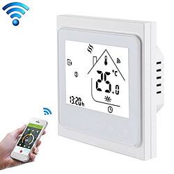 Wewoo BHT-002GALW 3A Type de chauffage à eau de chauffe LCD Thermostat d'ambiance numérique avec affichage de l'heureContrôle WiFi Blanc