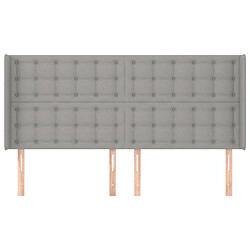 Avis Maison Chic Tête de lit scandinave avec oreilles,meuble de chambre Gris clair 203x16x118/128 cm Tissu -MN66275