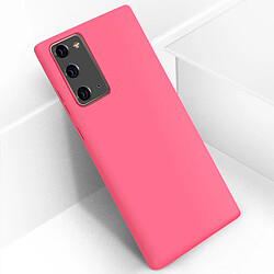 Avizar Coque Galaxy Note 20 Semi-rigide Soft Touch Compatible QI fuchsia