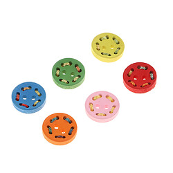 30pcs boutons en bois décor de chaînes pour coudre artisanat Scrapbooking 15mm ronde