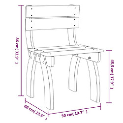 Maison Chic Chaise de jardin - Fauteuil d'extérieur Bois de pin imprégné -MN99898 pas cher