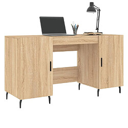 Avis Maison Chic Bureau,Table de travail,bureau de travail pour chambre chêne sonoma 140x50x75 cm bois d'ingénierie -GKD49422