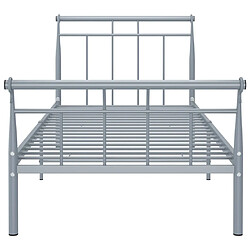 Avis vidaXL Cadre de lit sans matelas gris métal 90x200 cm