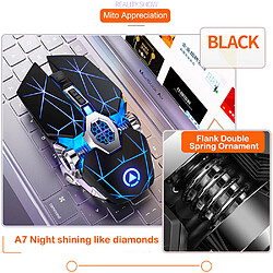 Universal A7 Wireless Mouse LED Backlit 2.4G USB Optical Ergonomic Gaming Mouse Optical Mice For PC Laptop Computer Gamer pas cher