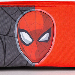 Trousse Fourre-Tout Triple Spiderman Rouge 22,5 x 2 x 11,5 cm Noir