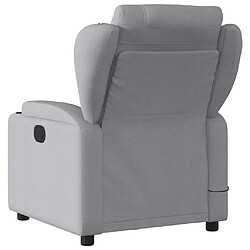 Avis vidaXL Fauteuil de massage inclinable Gris clair Tissu