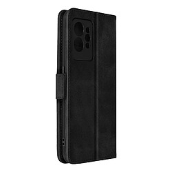 Avizar Étui Realme GT 2 Pro Similicuir Porte-carte Double languette magnétique noir