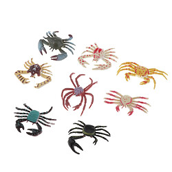 Le modèle animal d'insecte en plastique simule le crabe 8pcs de jouets