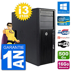 PC Tour HP Z210 Intel Core i3-2100 RAM 16Go Disque Dur 500Go Windows 10 Wifi - Occasion