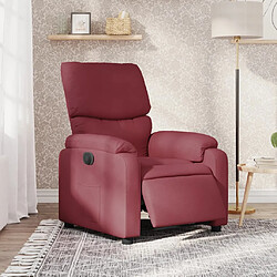 vidaXL Fauteuil inclinable électrique Rouge bordeaux Tissu