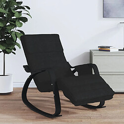 vidaXL Chaise à bascule Noir Tissu