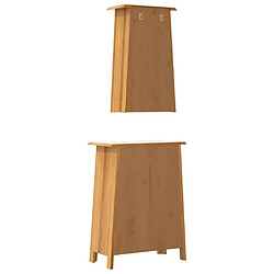 Maison Chic Armoire de Bain | Ensemble de 2 meubles salle de bain bois de pin massif -GKD50183 pas cher