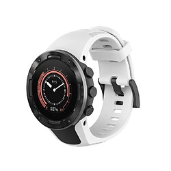 Bracelet en silicone souple blanc pour votre Suunto 5 22.5mm