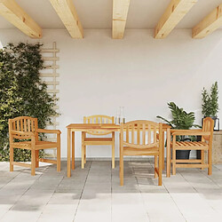 Maison Chic Ensemble de salle à manger de jardin 5 pcs,Table et chaises d'extérieur Bois de teck massif -GKD718422