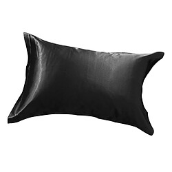 100% Mulberrry Soie Taie D'oreiller King - Size 19x29 -taie D'oreiller Noir pas cher