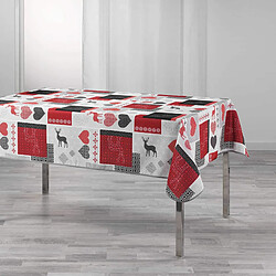 Douceur D'Interieur Nappe polyester imprimée Valtho - 150 x 240 cm - Rouge